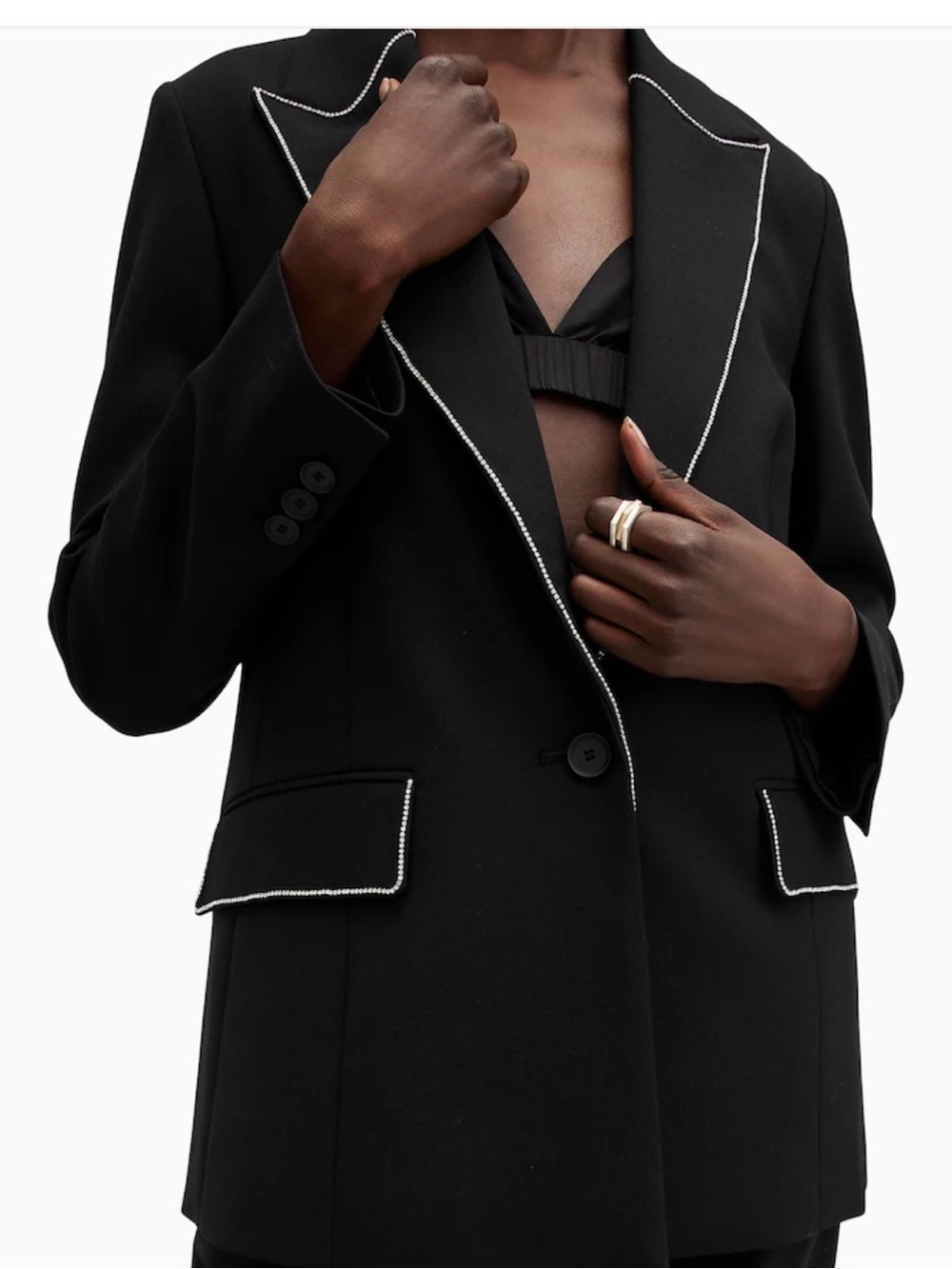 All Saints black Atlas Krys blazer - size 4